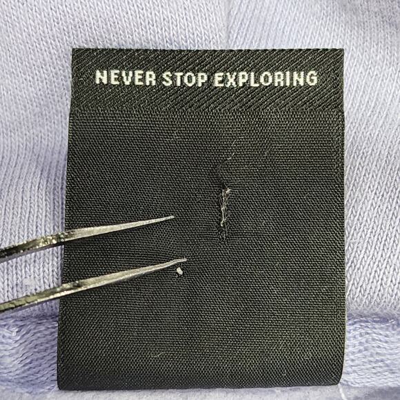 The North Face Sweatshirt Womens S Purple Logo Crop Drop Hoodie Pullover Casual - Picture 7 of 13